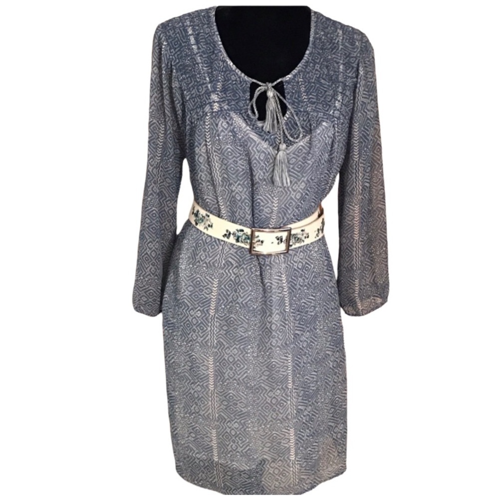 LUCKY BRAND light blue DRESS/TUNIC TOP SIZE LARGE